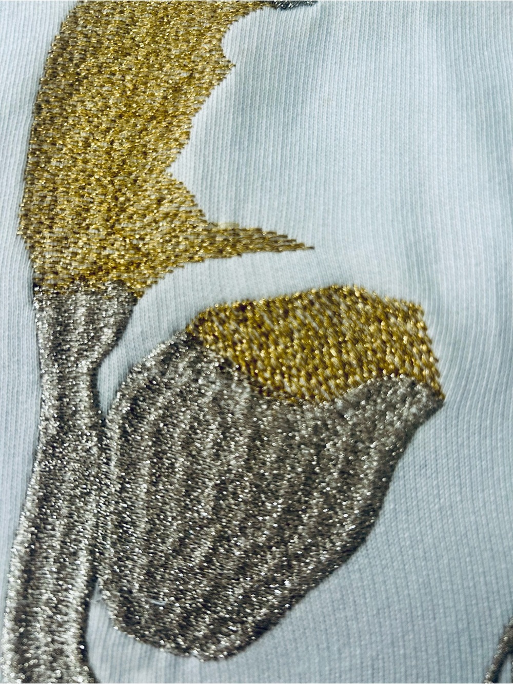 Zadig & Voltaire White Sweatshirt with Gold Skull Graphic - Picture 5 of 8